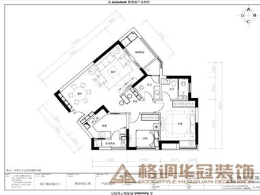 樓盤地址：雍江御庭面積：83㎡造價： 4.5萬設計