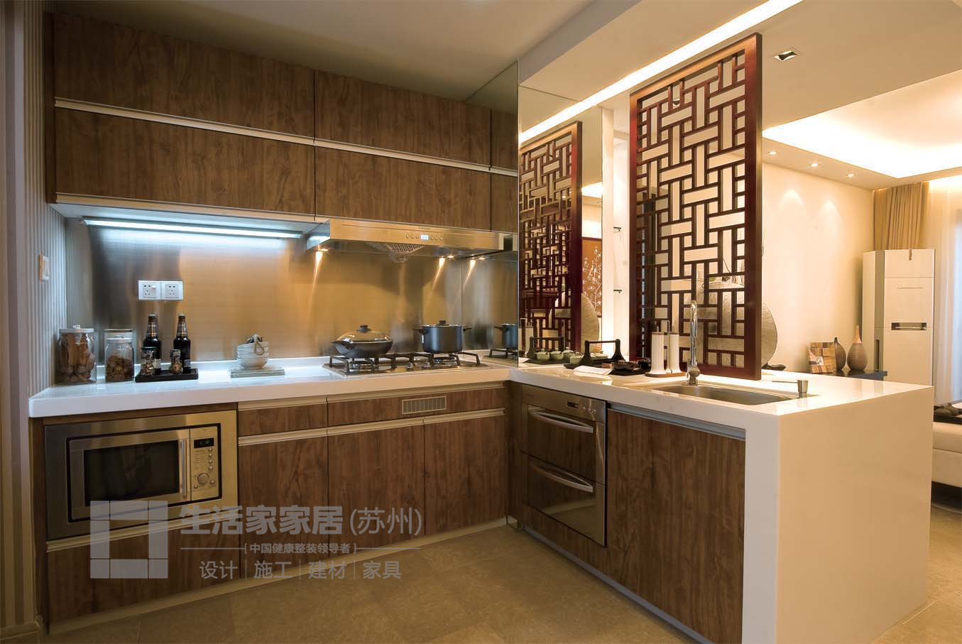 中式厨房橱柜实景图