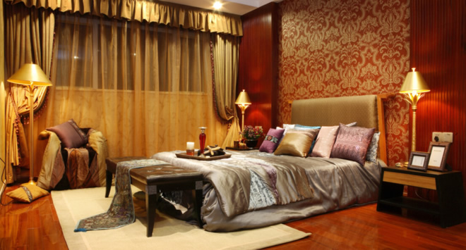 滨江名城中式三居室设计卧室