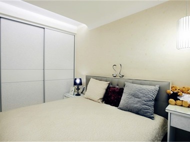 103平现代简约风格家装案例图卧室背景墙