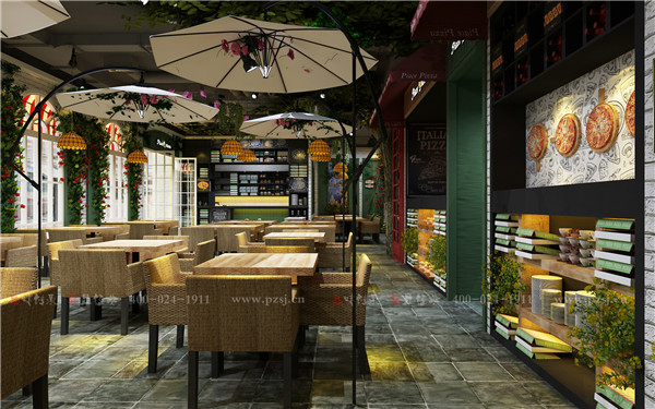 沈阳万达商场Piace pizza 餐厅项目设计饮品区
